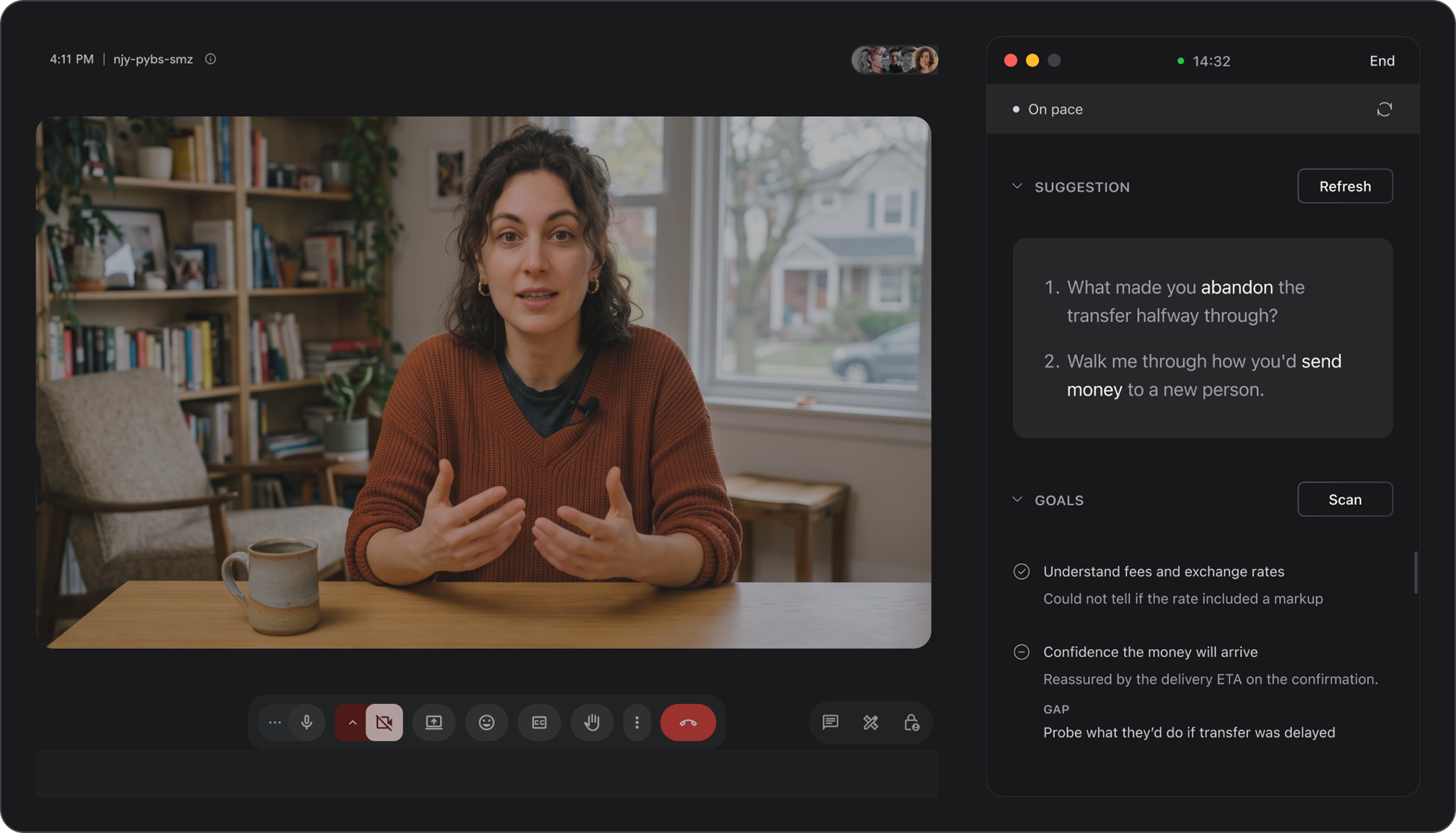 reslie in use during a live research session